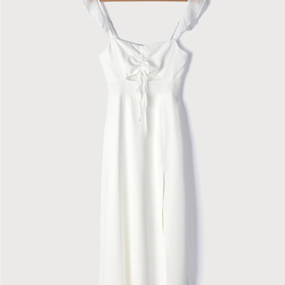 Lulus - The Way to Love White Ruffled Maxi Dress - Small - Picture 2 of 4